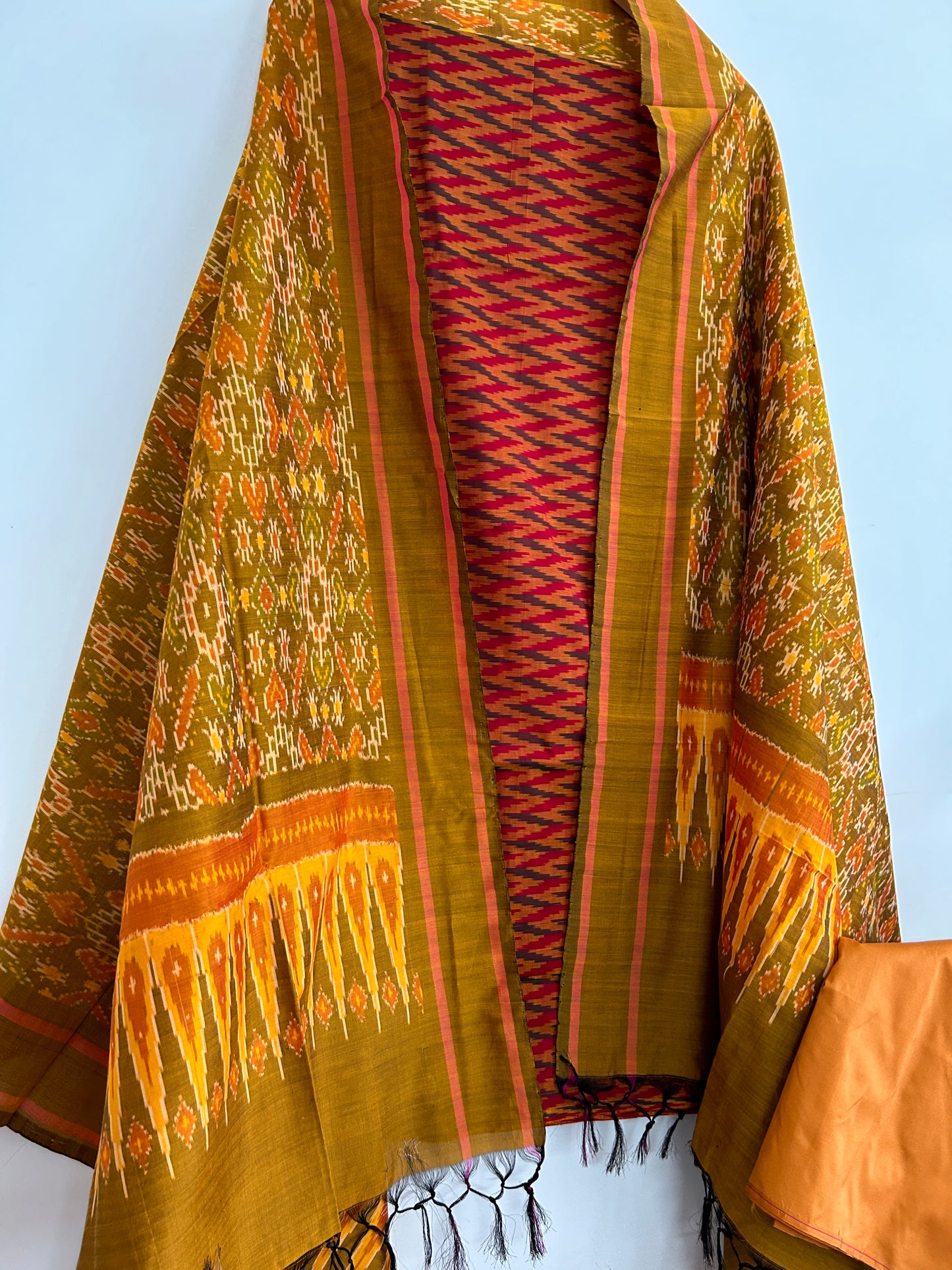 Pochampally Pure Silk Cotton Dress Material
