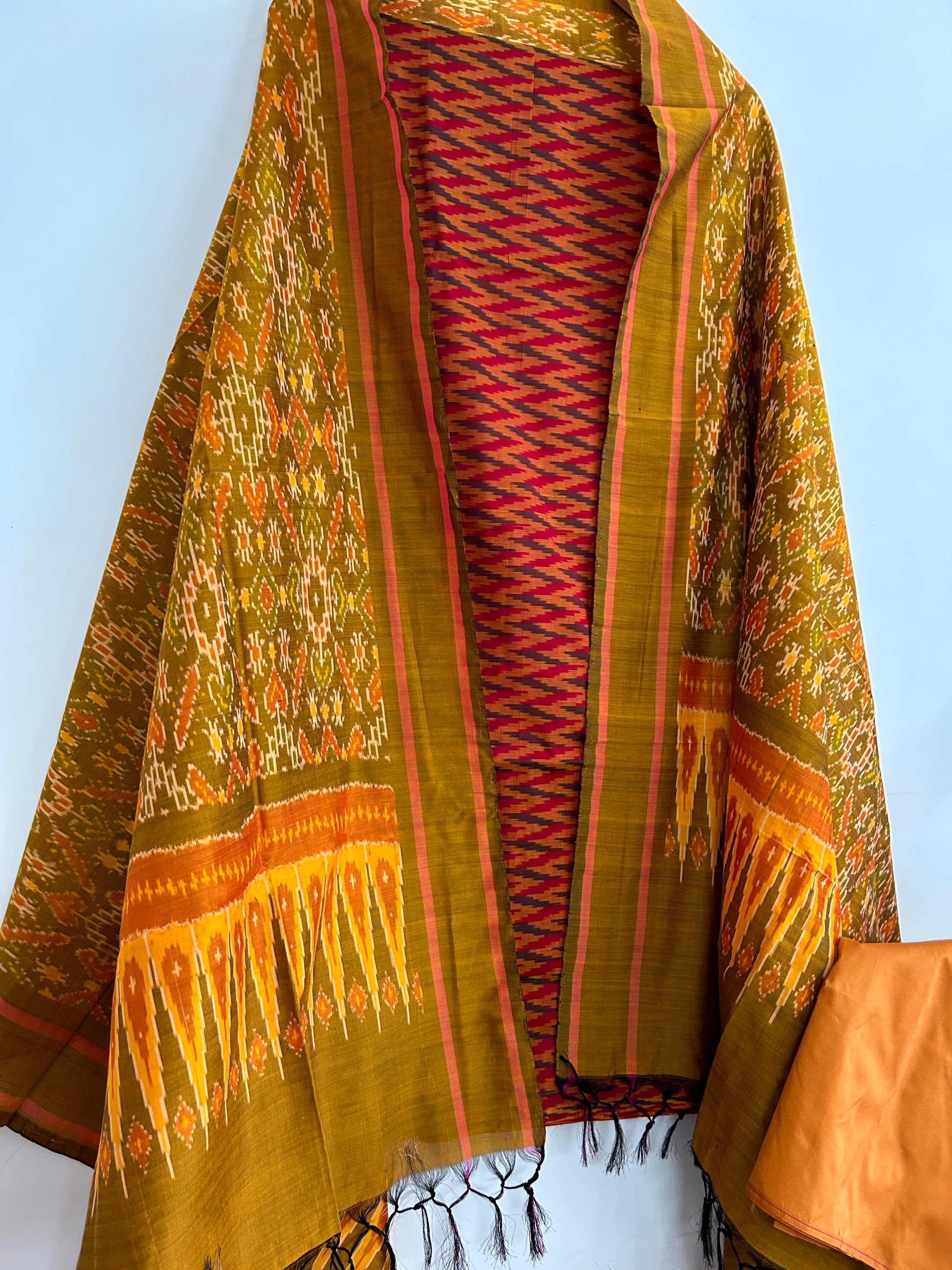 Pochampally Pure Silk Cotton Dress Material