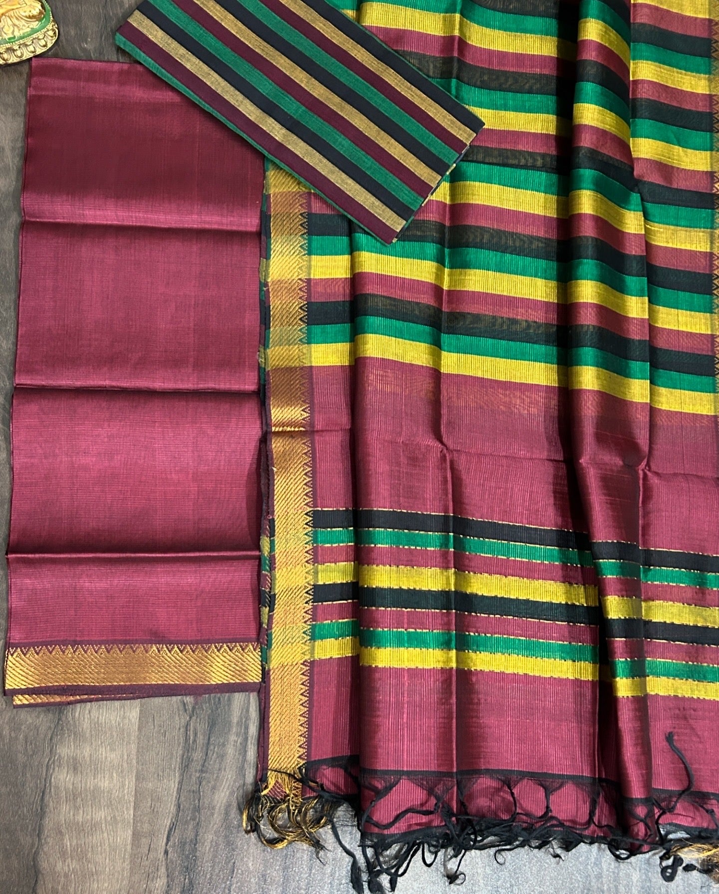 Mangalagiri Silk Cotton Dress Material