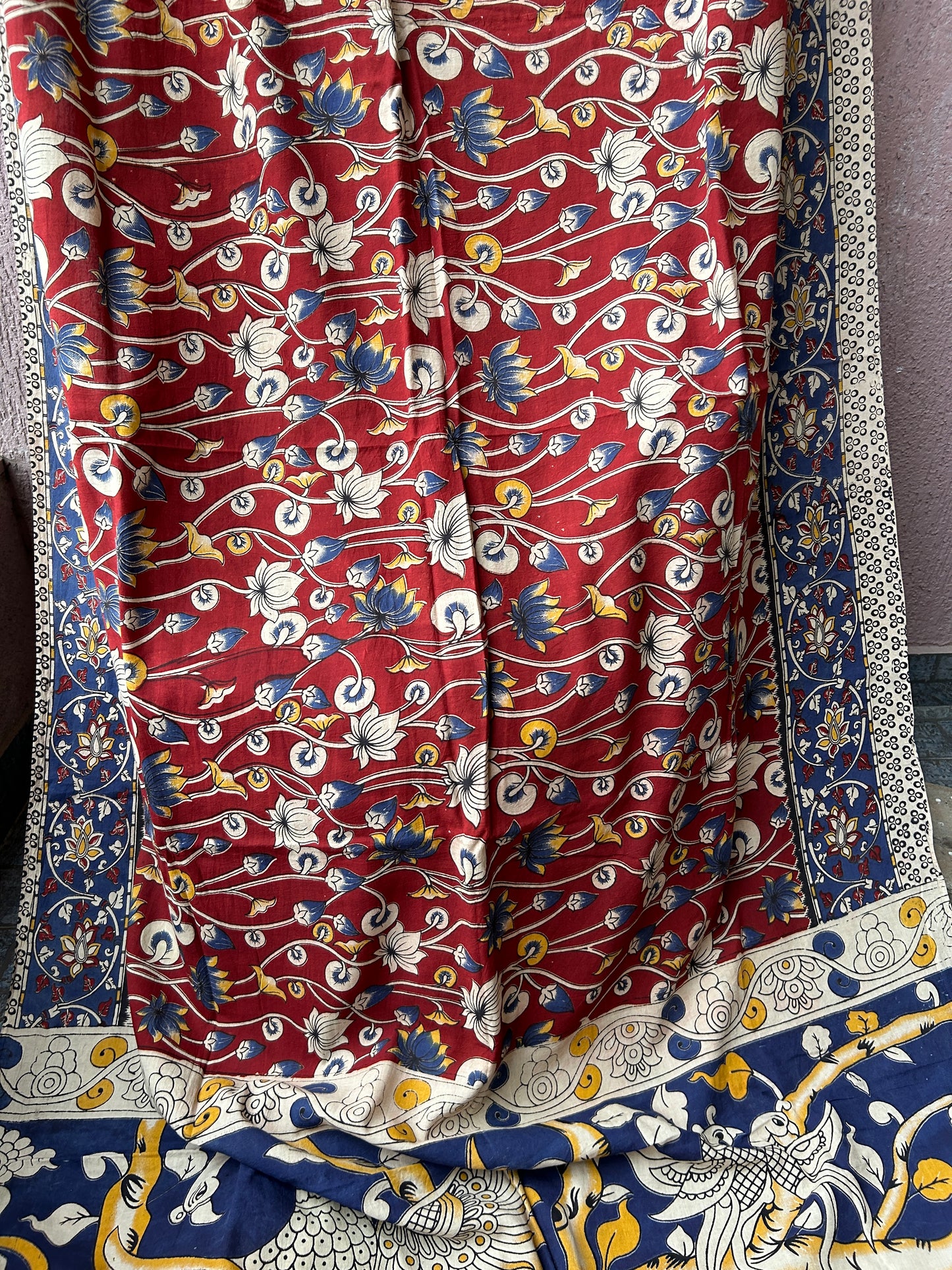 Kalamkari Cotton Saree with Blouse