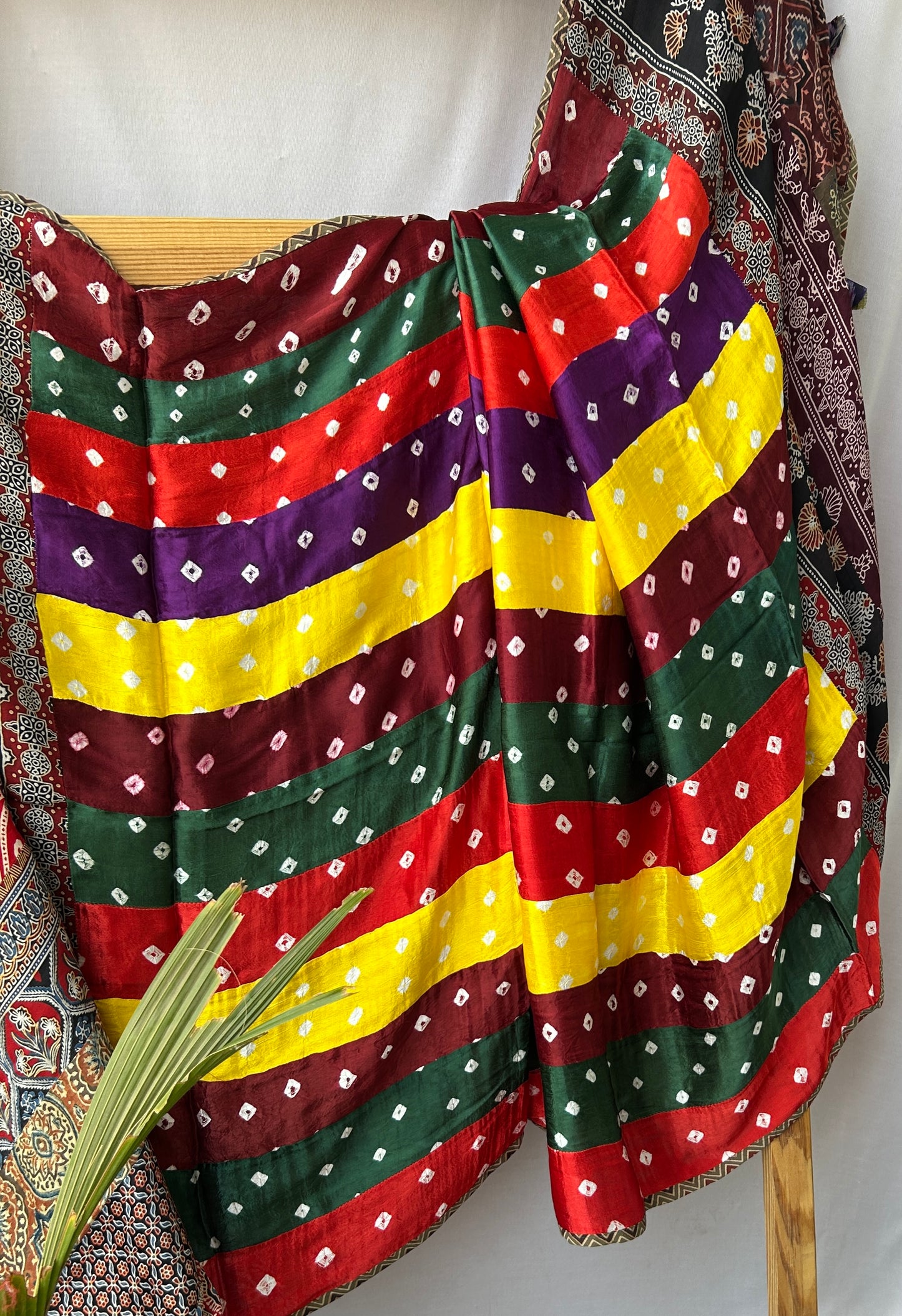 Ajrakh Patch Work Modal Silk Dupatta #