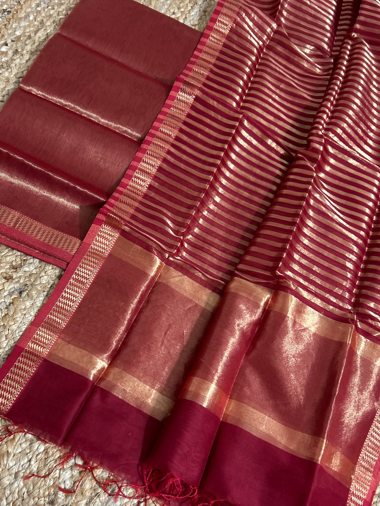 Maheshwari Tissue zari Dress Material