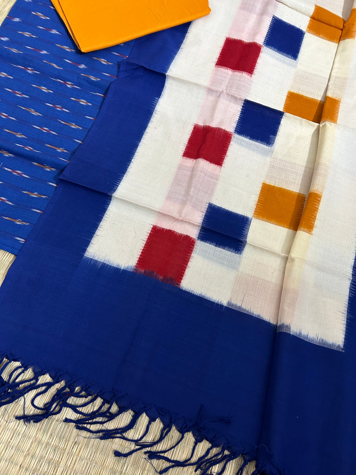 Double Ikat Cotton Dress Material