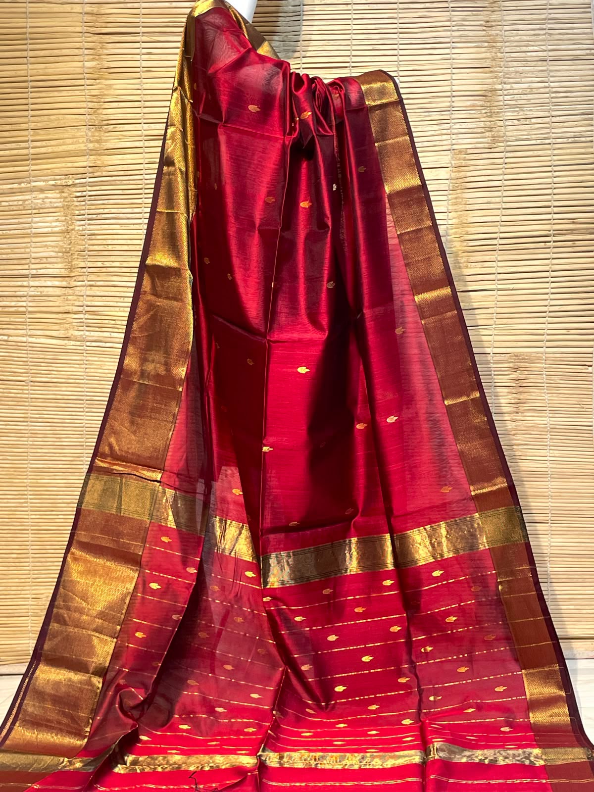 Maheshwari Silk Cotton Saree with Blouse
