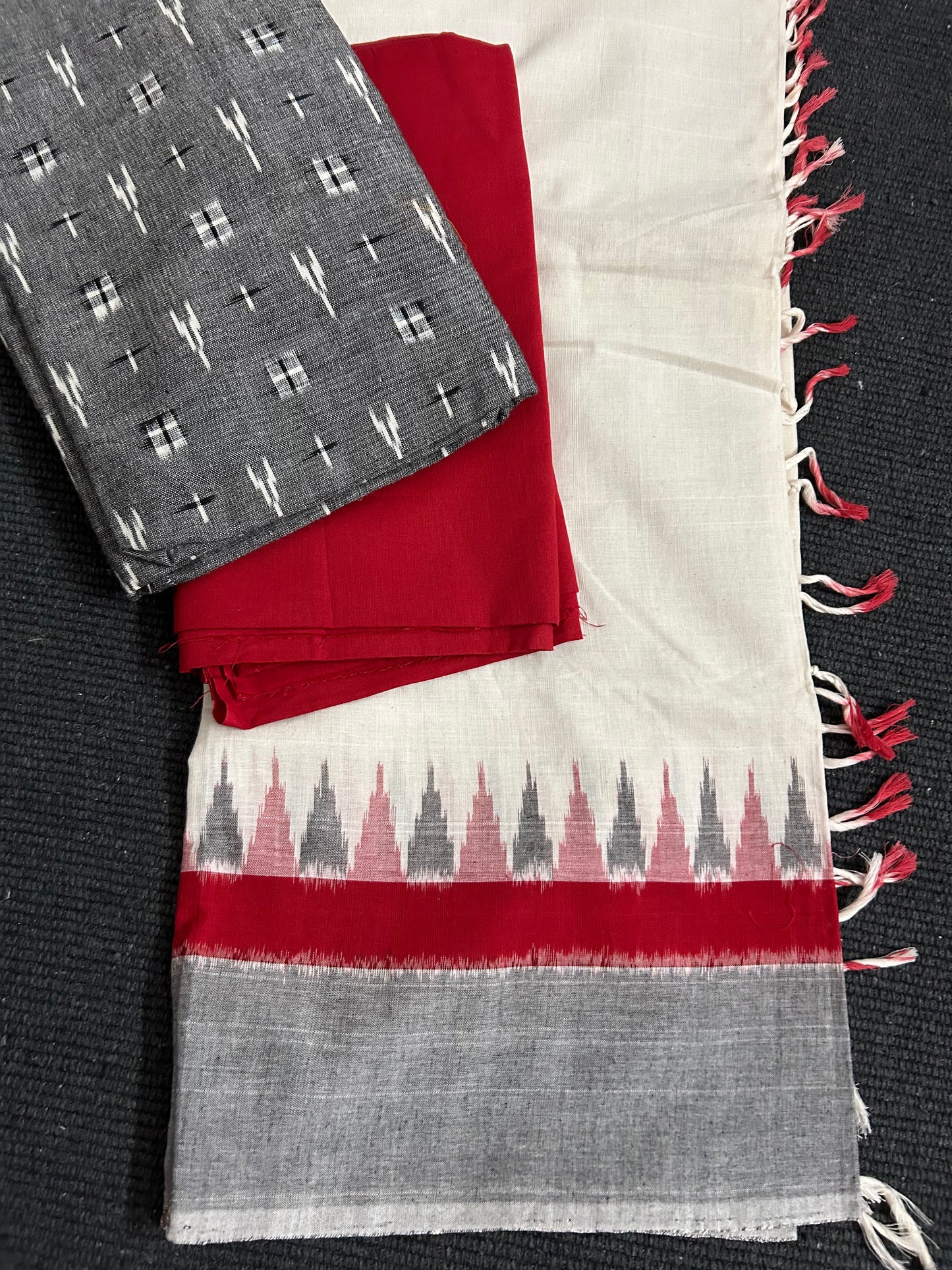 Double Ikat Cotton Dress Material