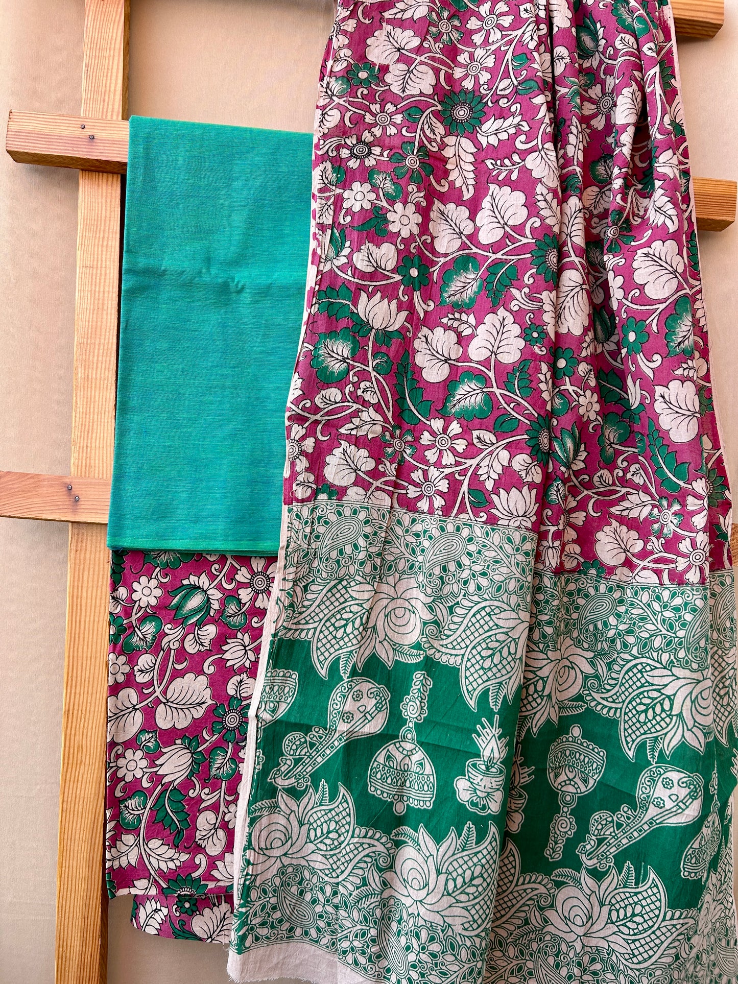 Kalamkari Cotton Dress Material