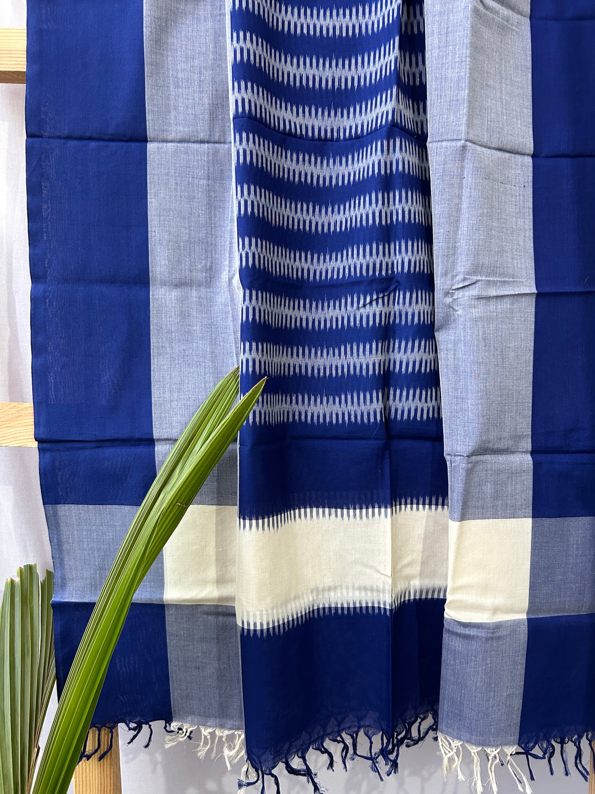 Double Ikat  Mercerised Cotton Dupatta