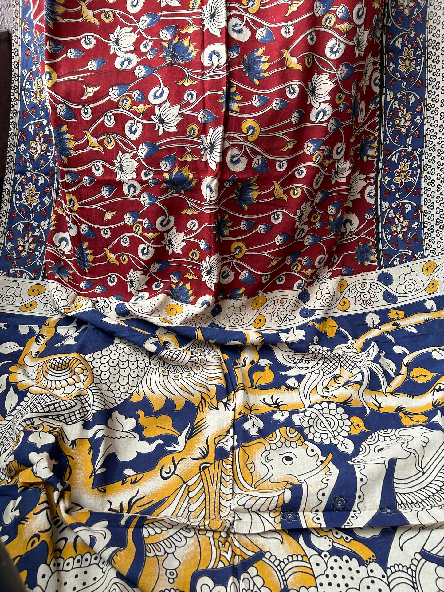 Kalamkari Cotton Saree with Blouse