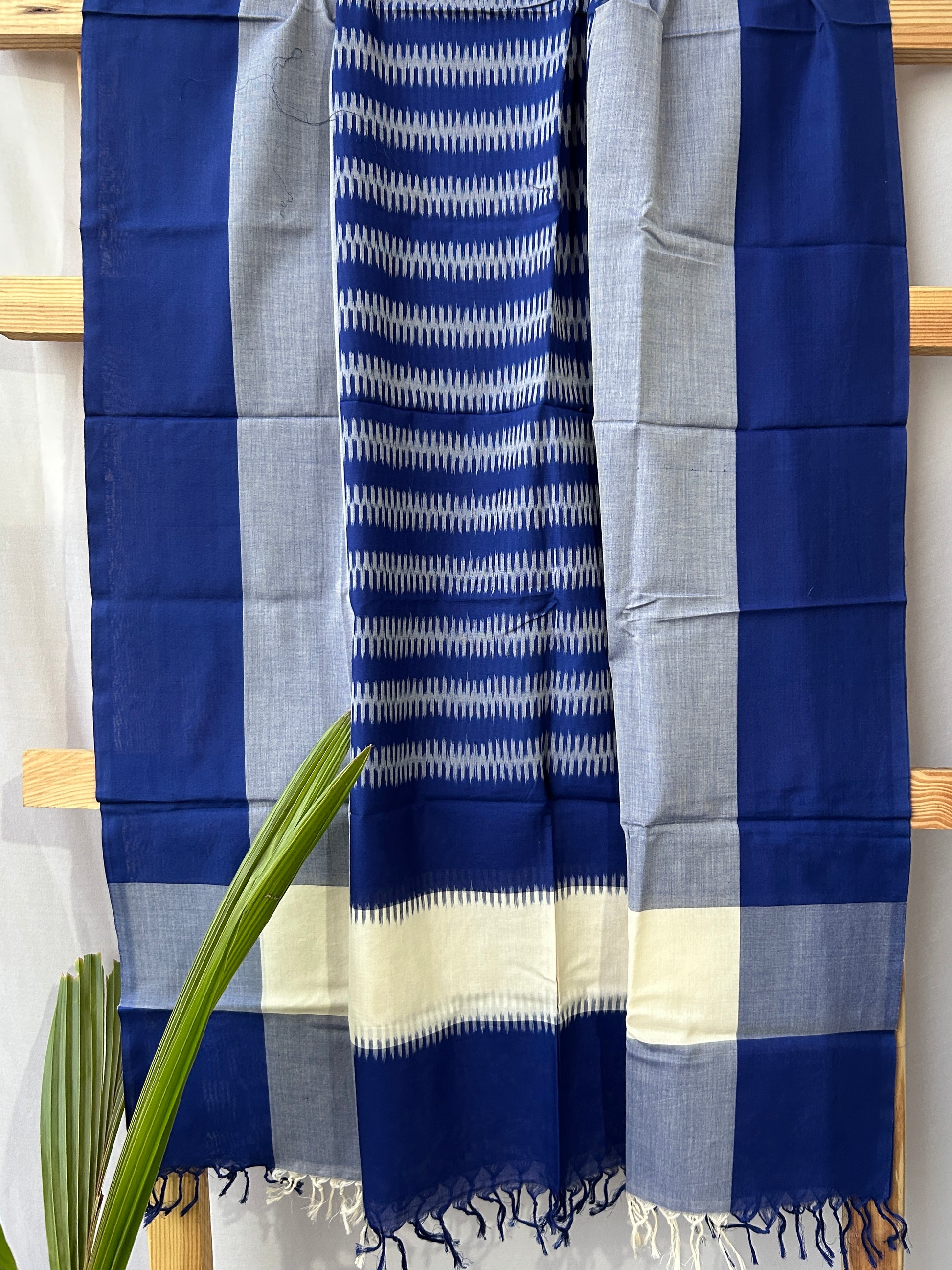 Double Ikat  Mercerised Cotton Dupatta