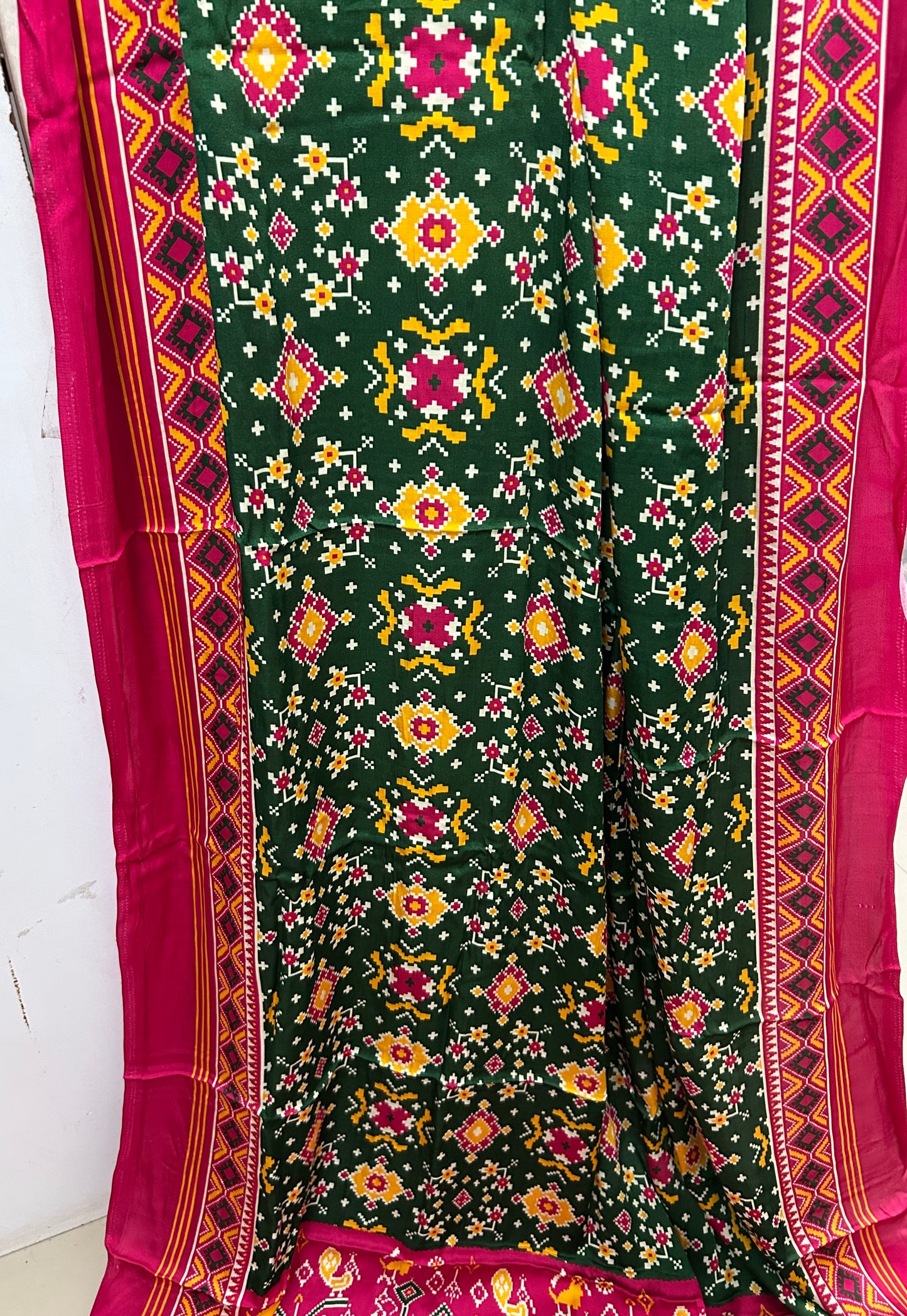 Gajji Silk Patola Print Dupatta with Tissue Pallu