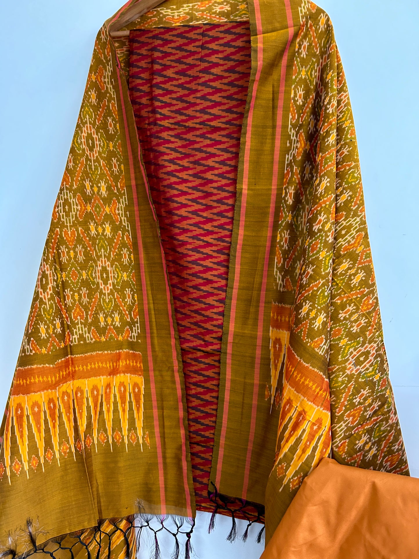 Pochampally Pure Silk Cotton Dress Material