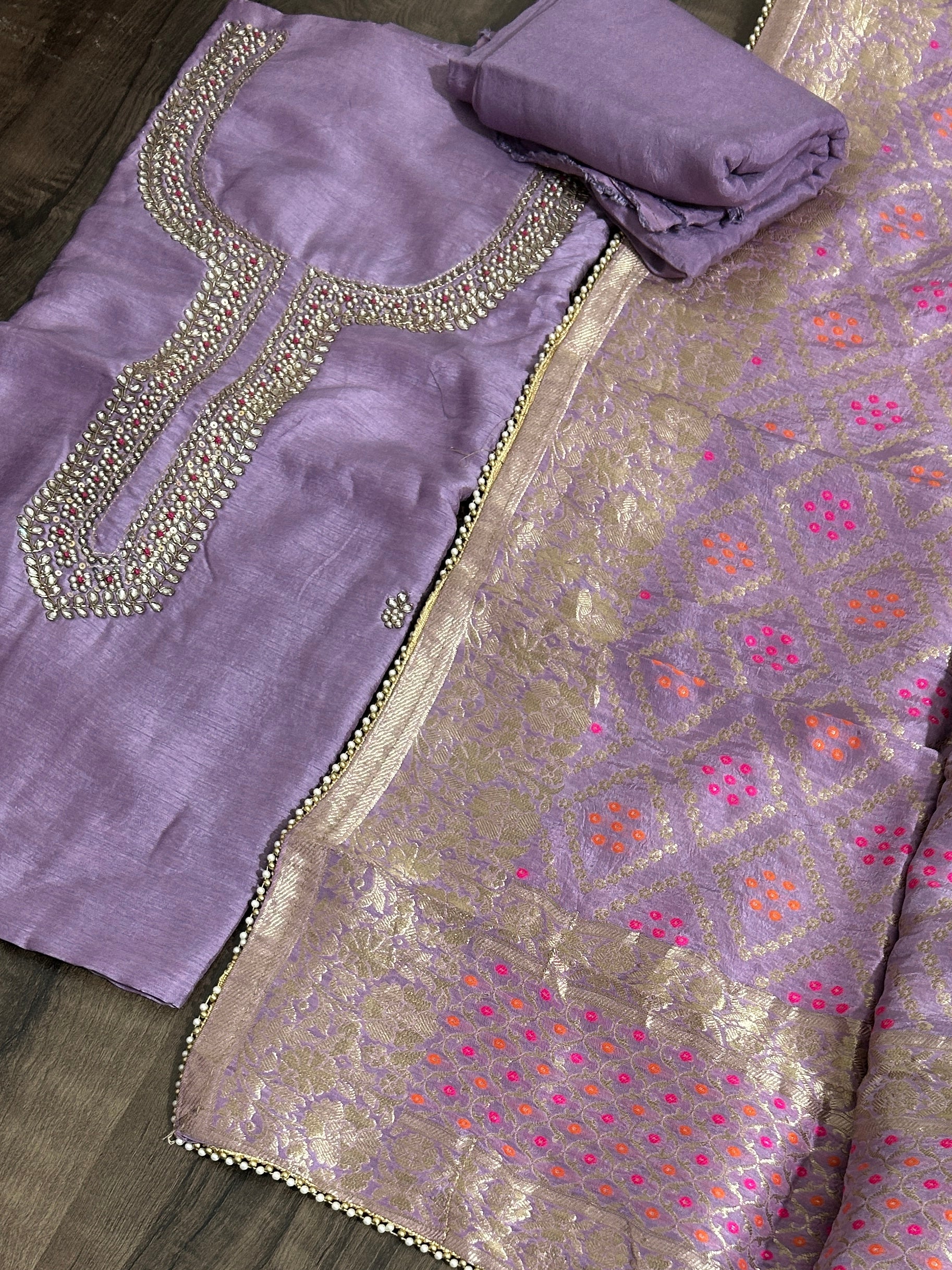 Khadi Silk Banarasi Dress Material