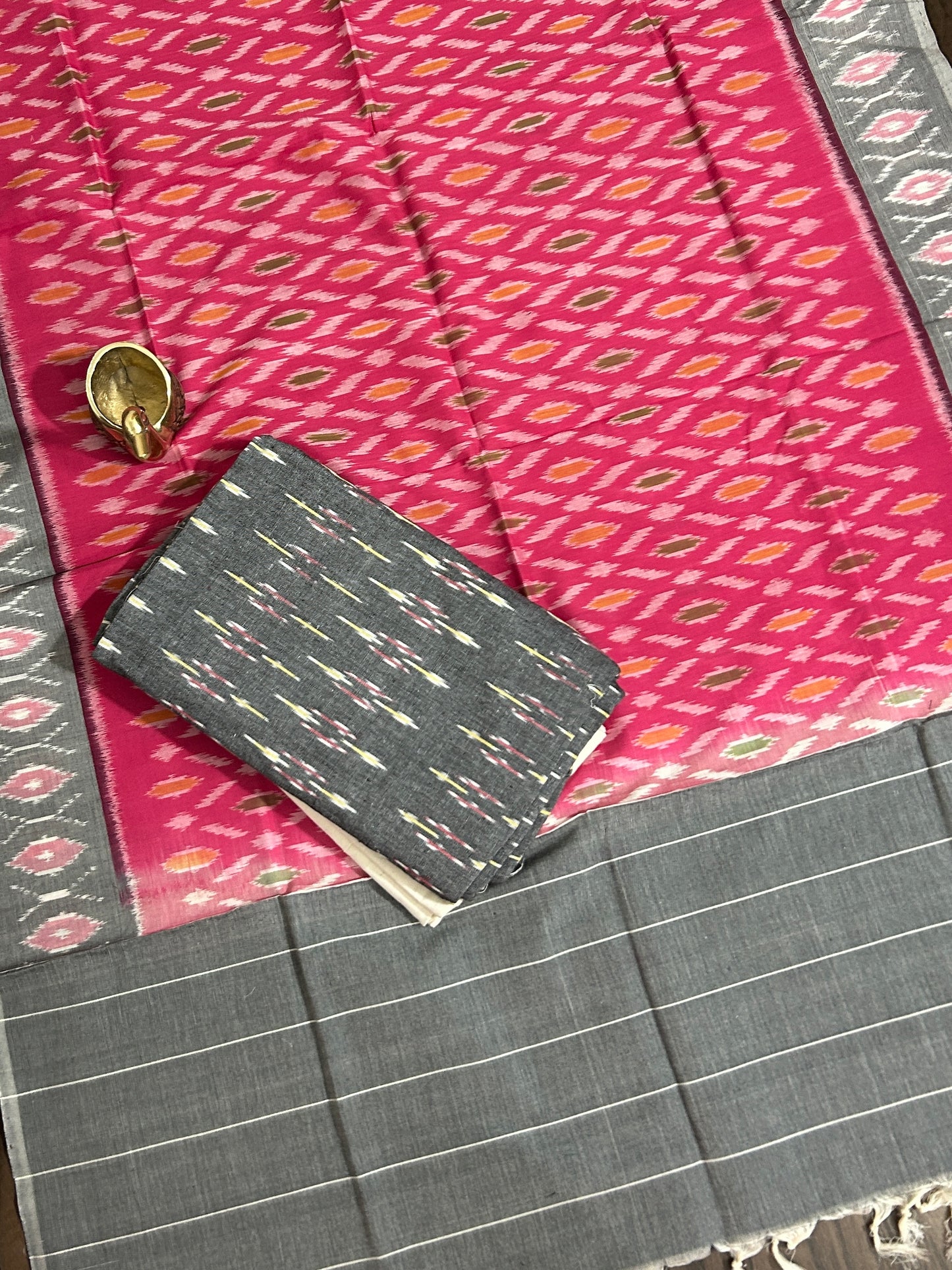 Double Ikat Cotton Dress Material