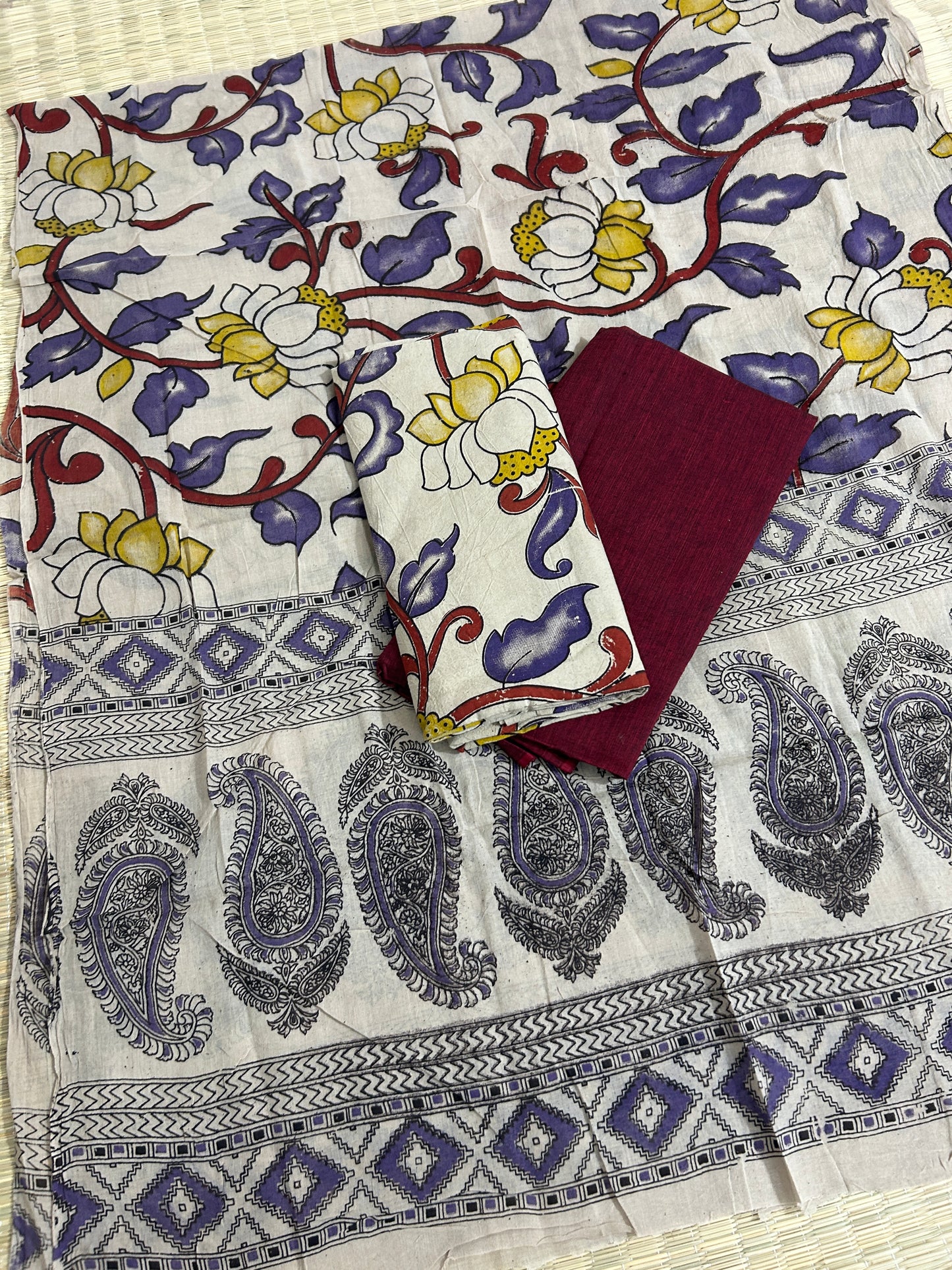 Kalamkari Cotton Dress Material