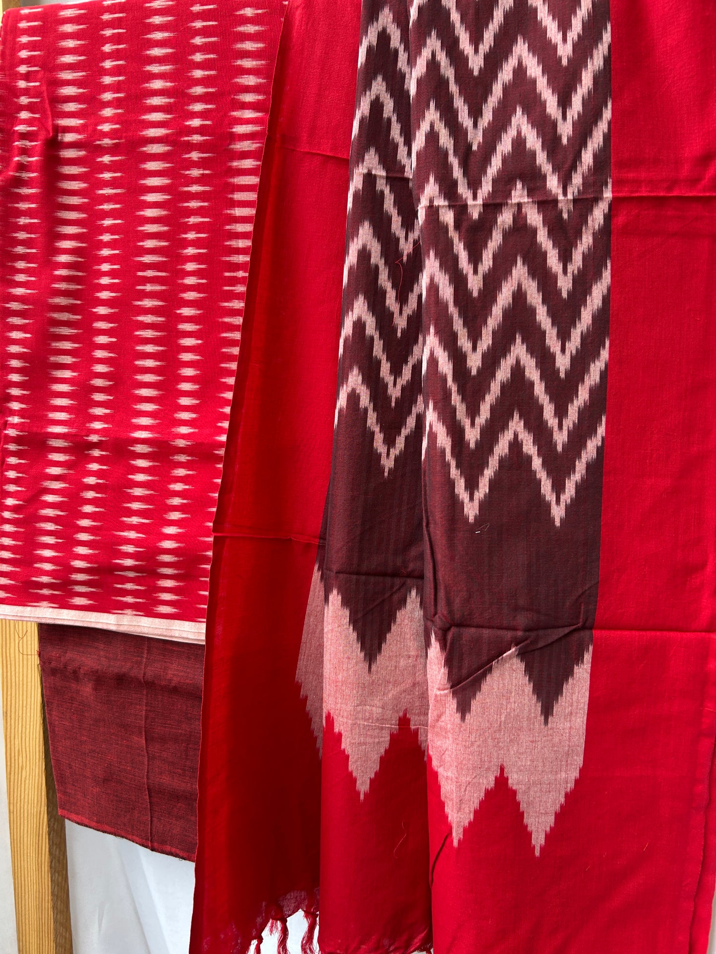 Double Ikat Mercerised Cotton Dress Material