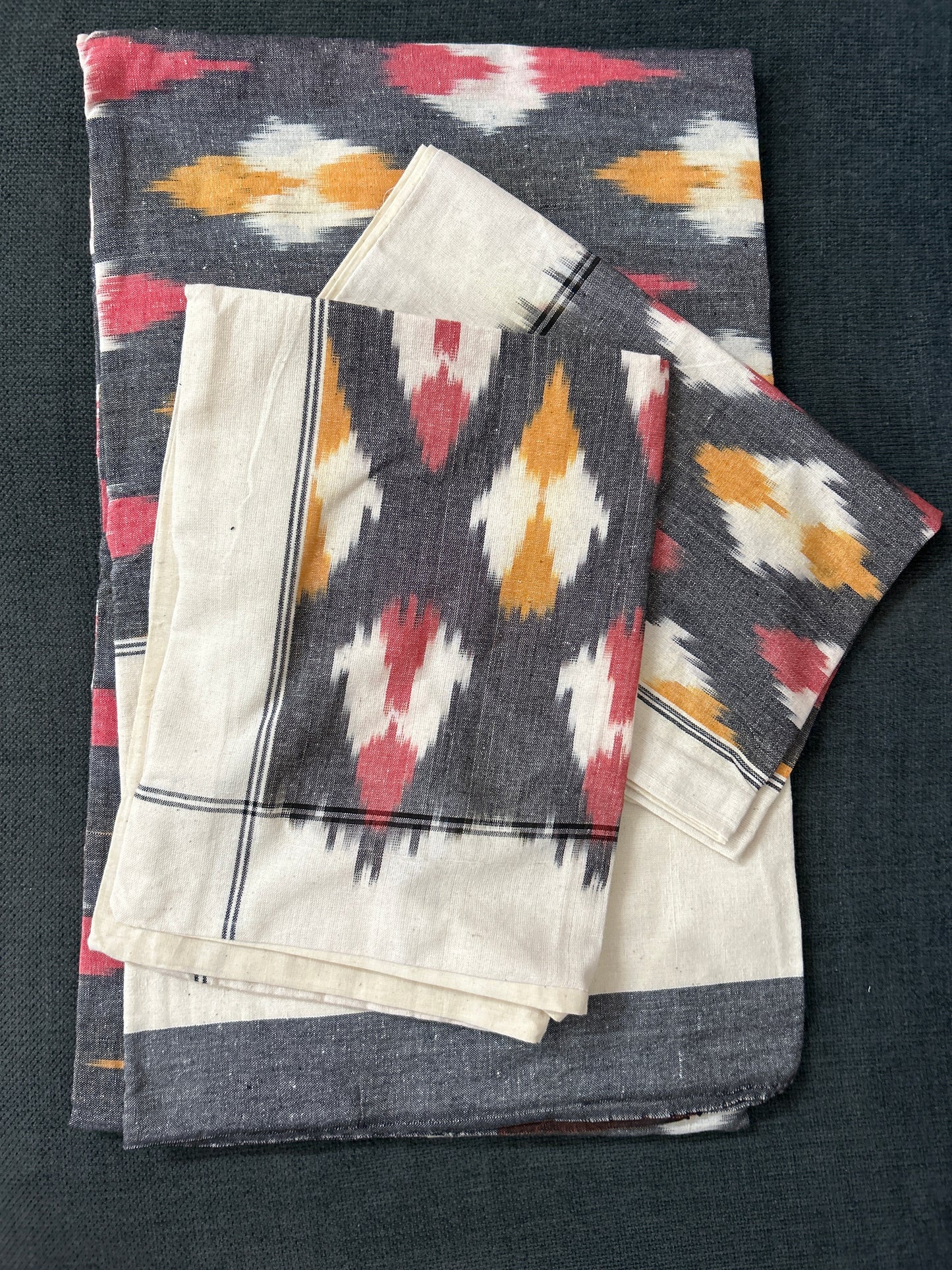 Ikat Double Cot Cotton Bedsheet