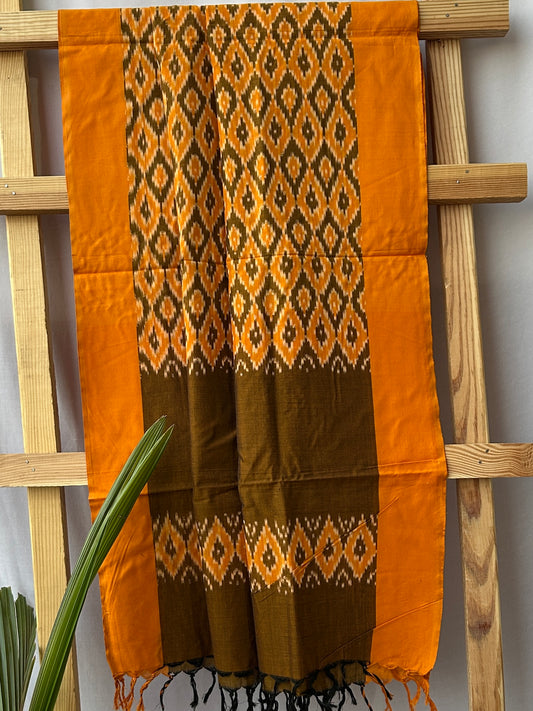 Double Ikat Mercerised Cotton Dupatta