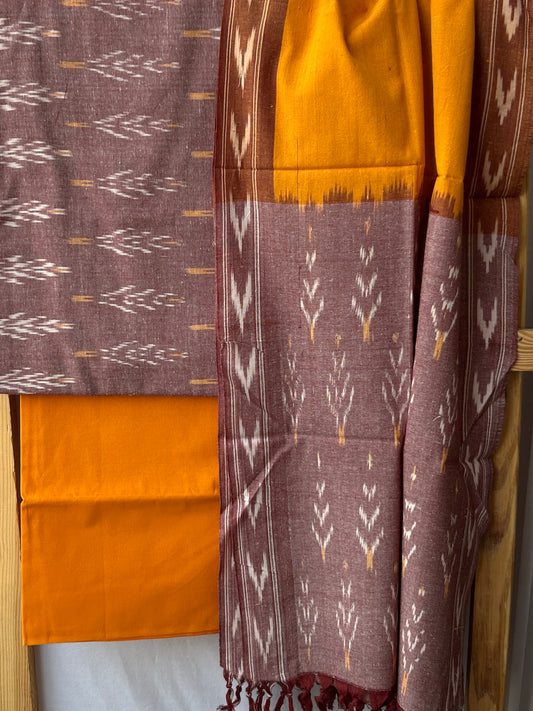 Ikat Cotton Dress Material