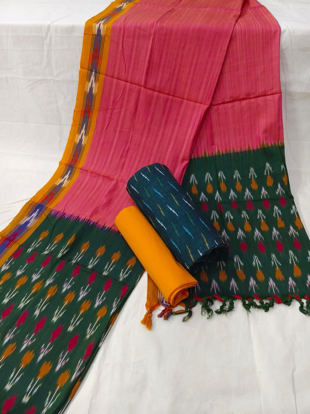 Ikat Cotton Dress Material