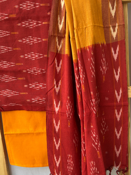 Ikat Cotton Dress Material