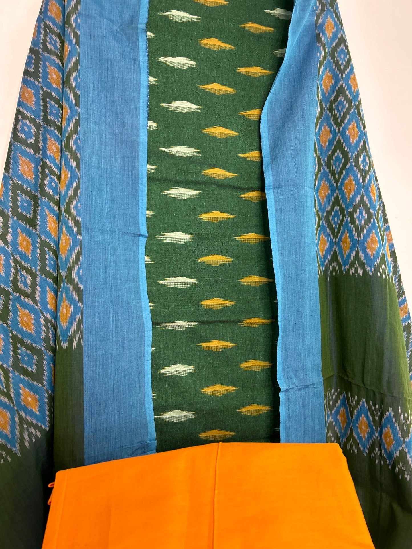 Double Ikat Cotton Dress Material