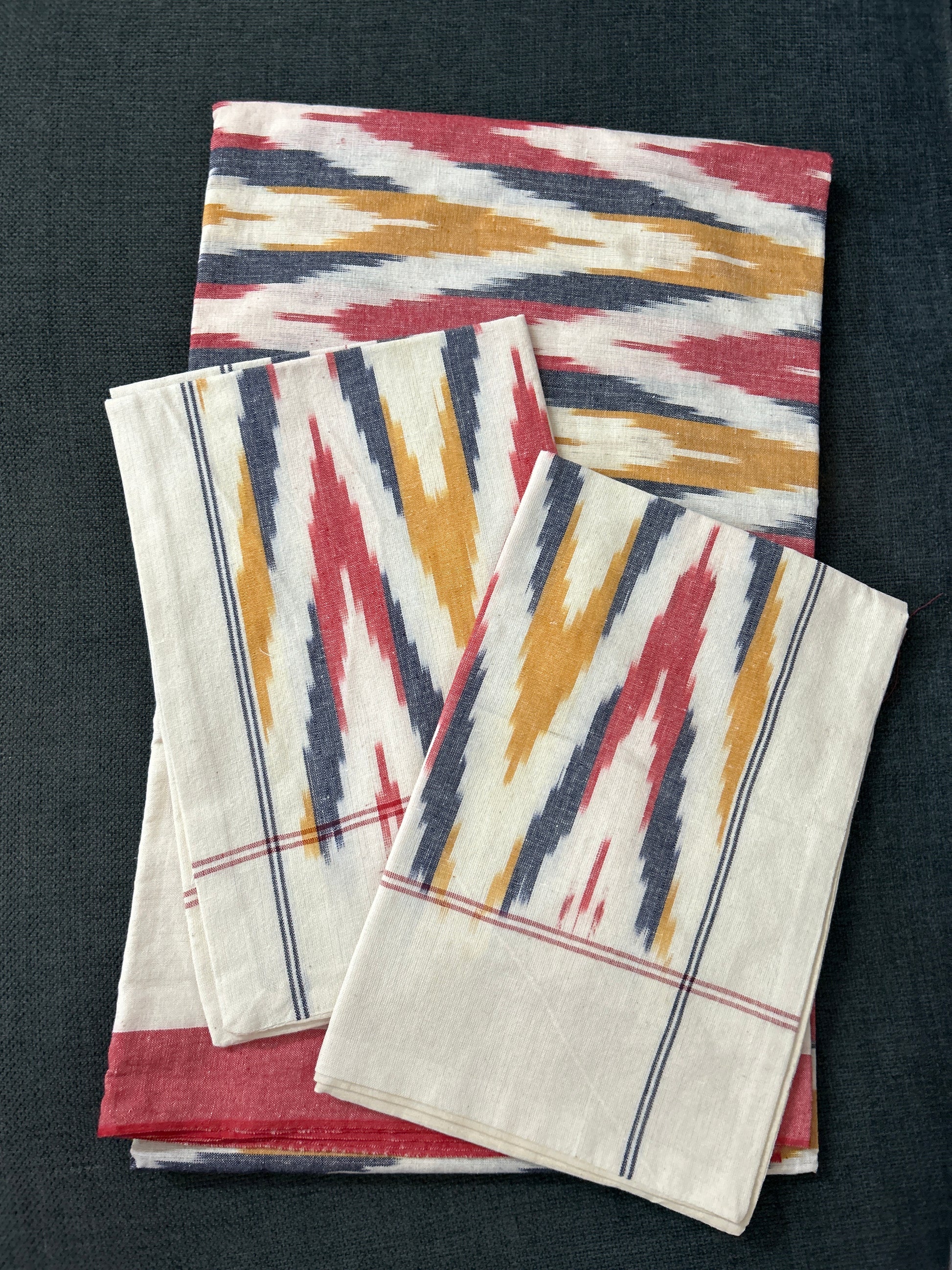 Ikat Double Cot Cotton Bedsheet