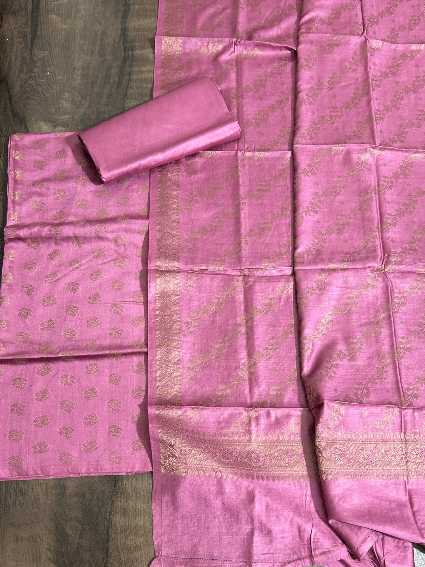 Banarasi Silk Cotton Dress Material