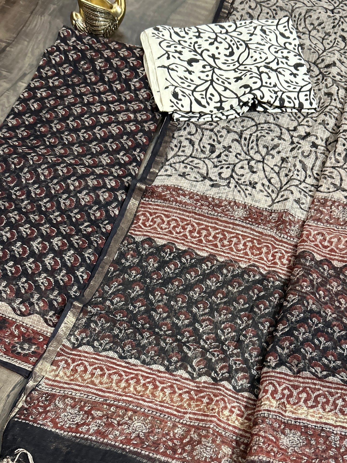 Hand Block Print Kota Cotton Dress Material
