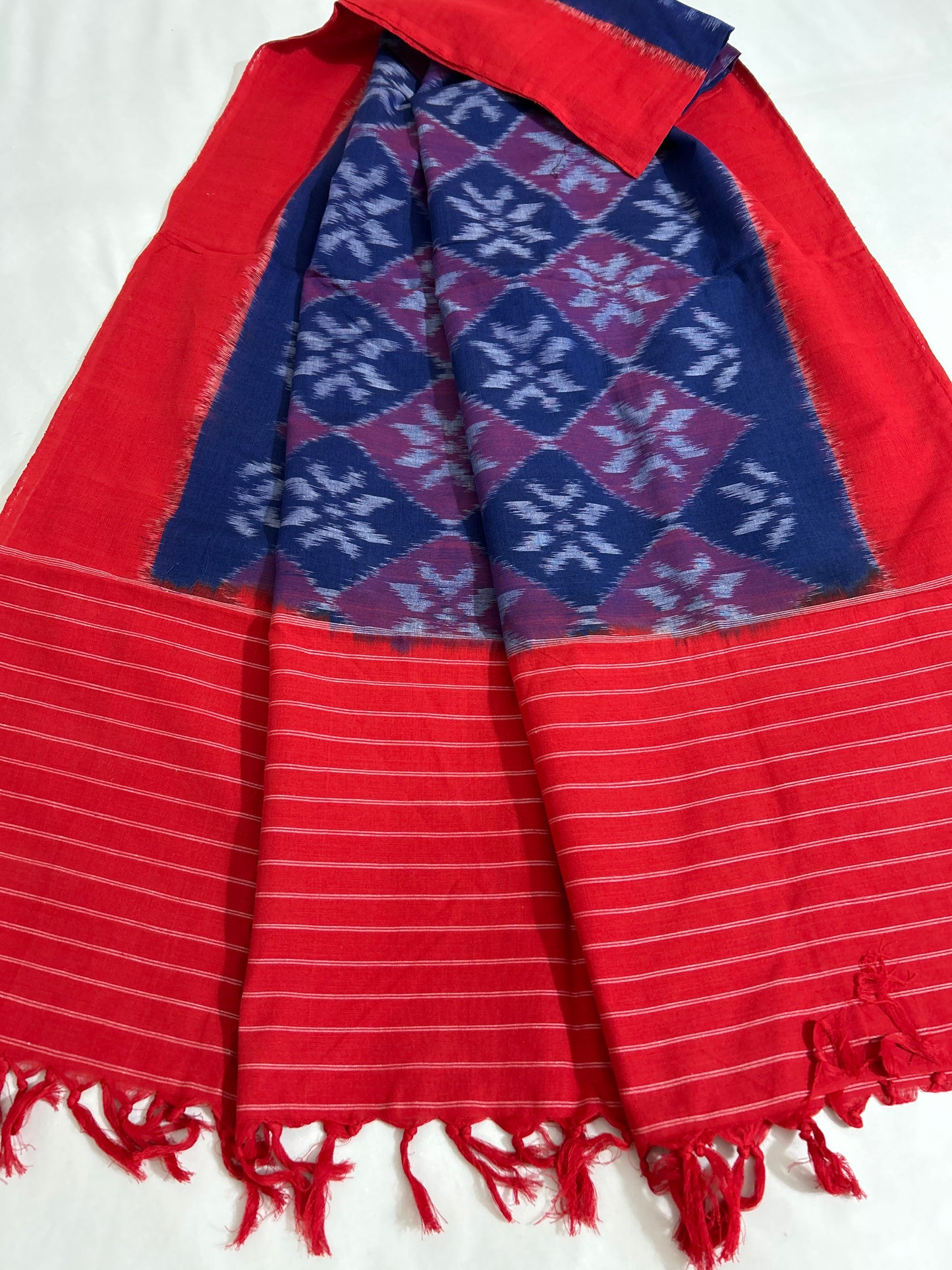 Ikat Mercerized Cotton Dupatta