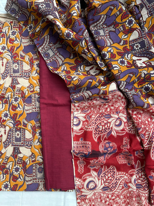 Kalamkari Cotton Dress Material