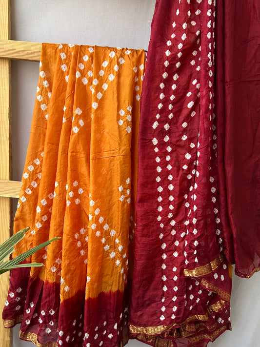 Bandhej Art Silk Saree