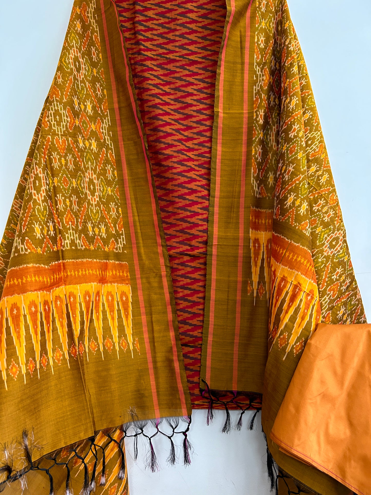 Pochampally Pure Silk Cotton Dress Material