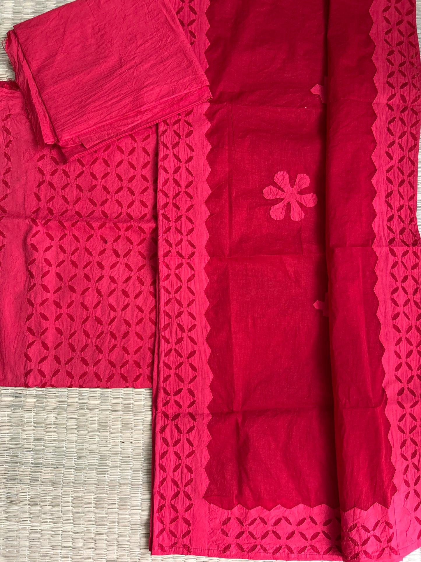 Appliqué Work Cotton Dress Material