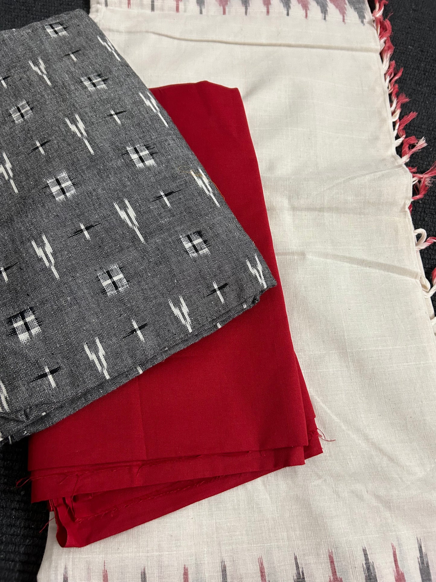 Double Ikat Cotton Dress Material