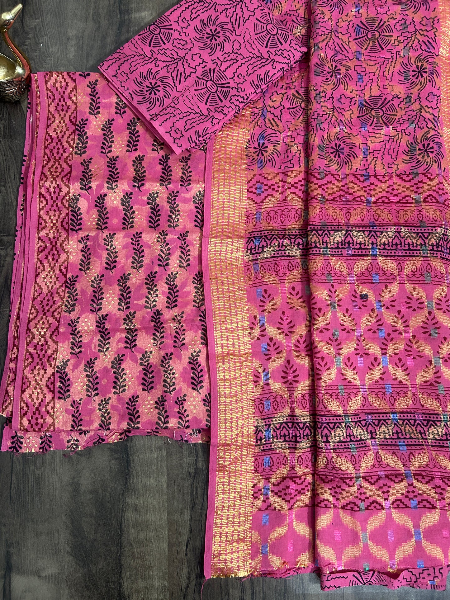 Bagh Print Cotton Dress Material