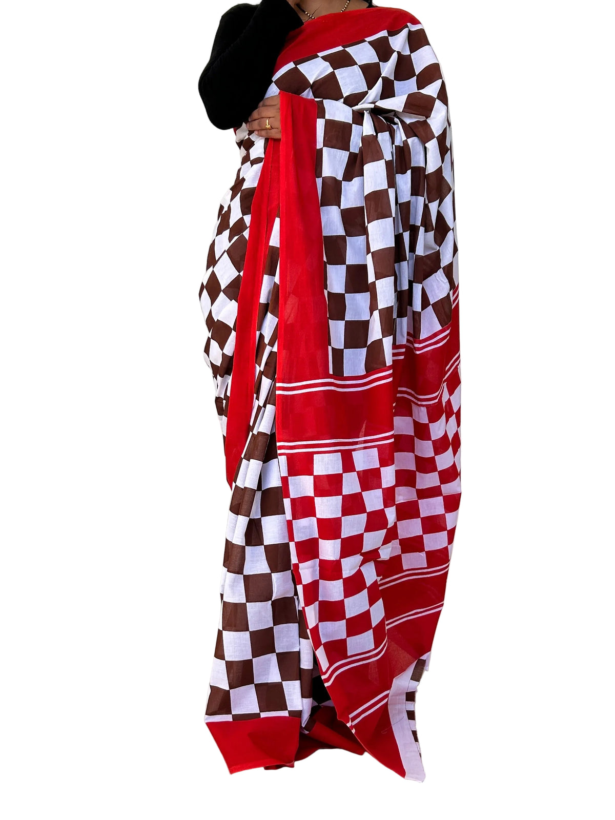 Hand Block Print Cotton Saree with Blouse