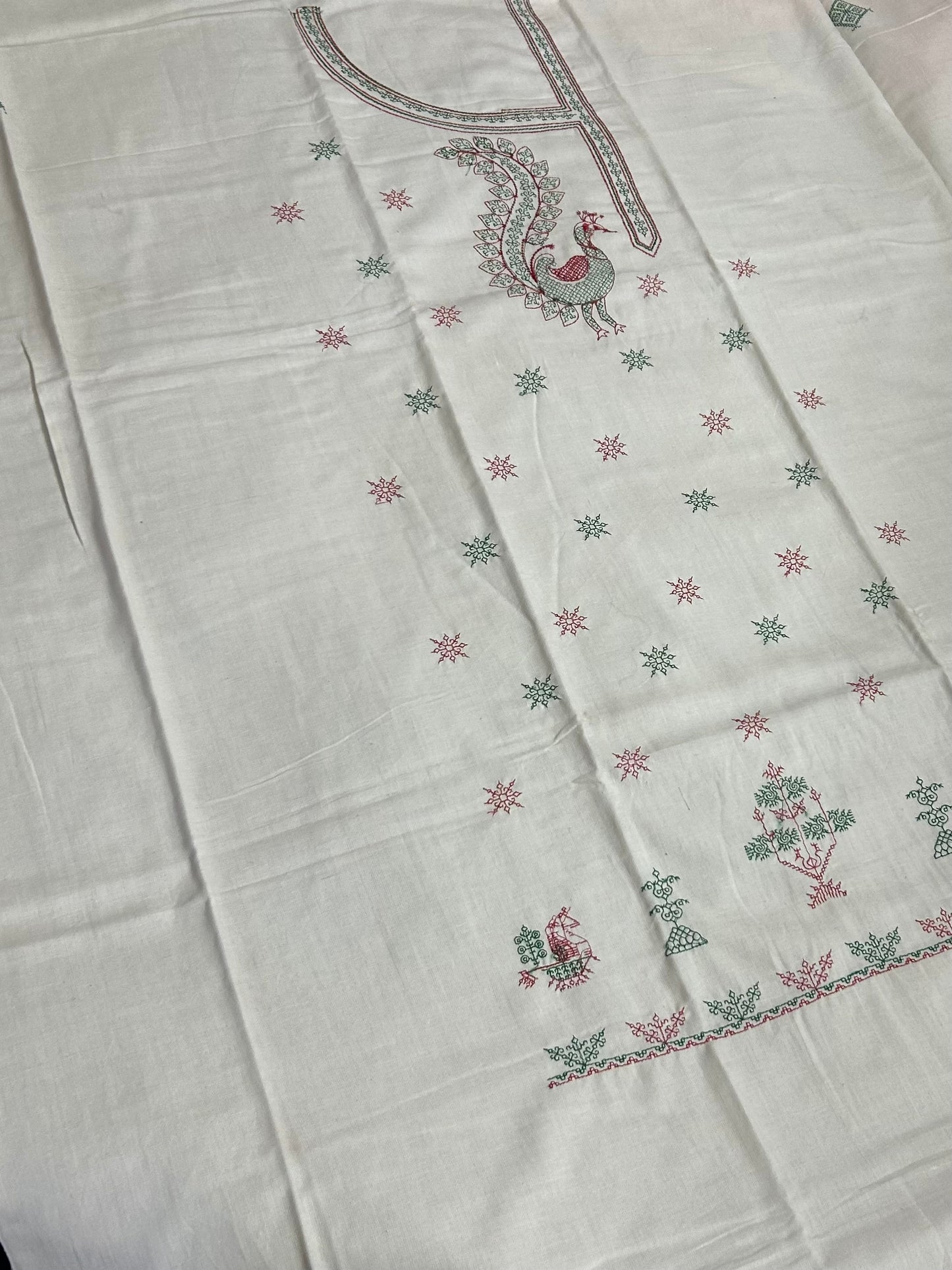 Kasuti Work Cotton Unstitched Kurti
