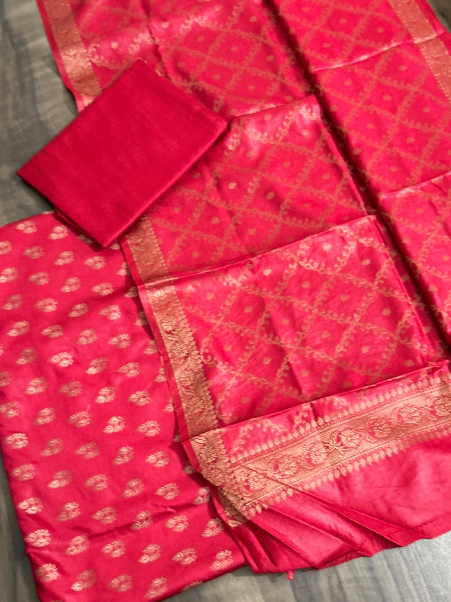 Banarasi Silk Cotton Dress Material