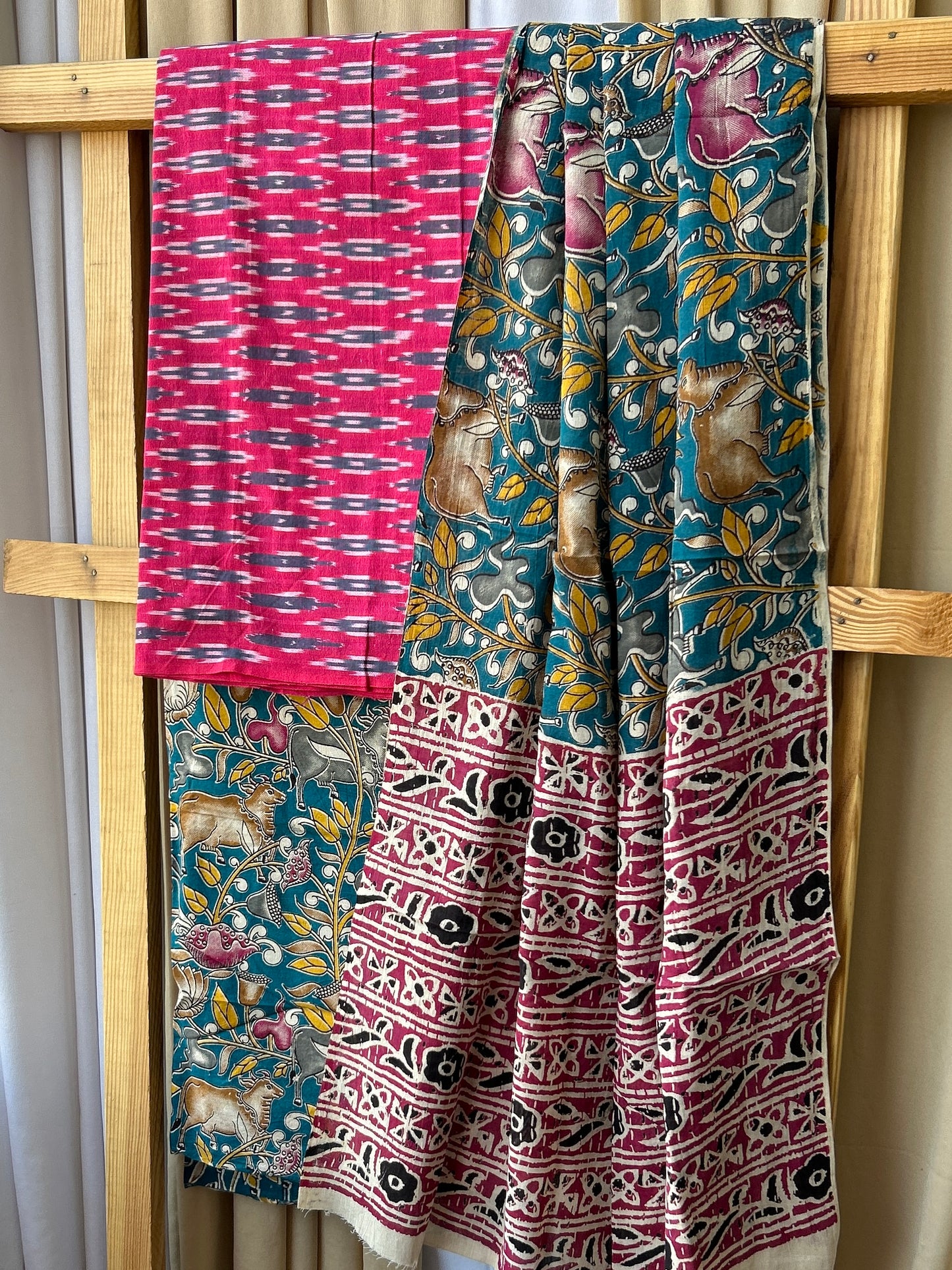 Ikat - Kalamkari Cotton Dress Material