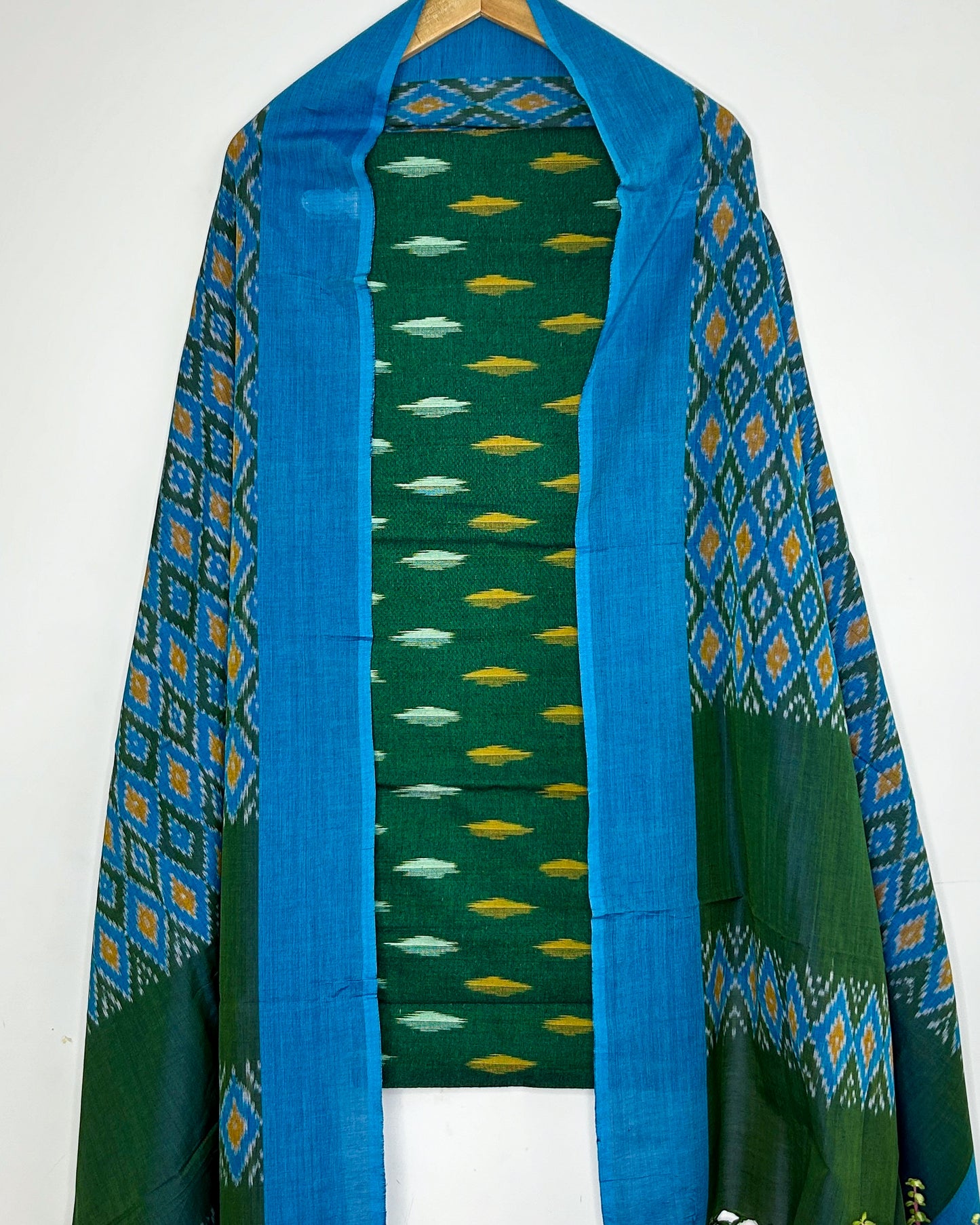 Double Ikat Cotton Dress Material