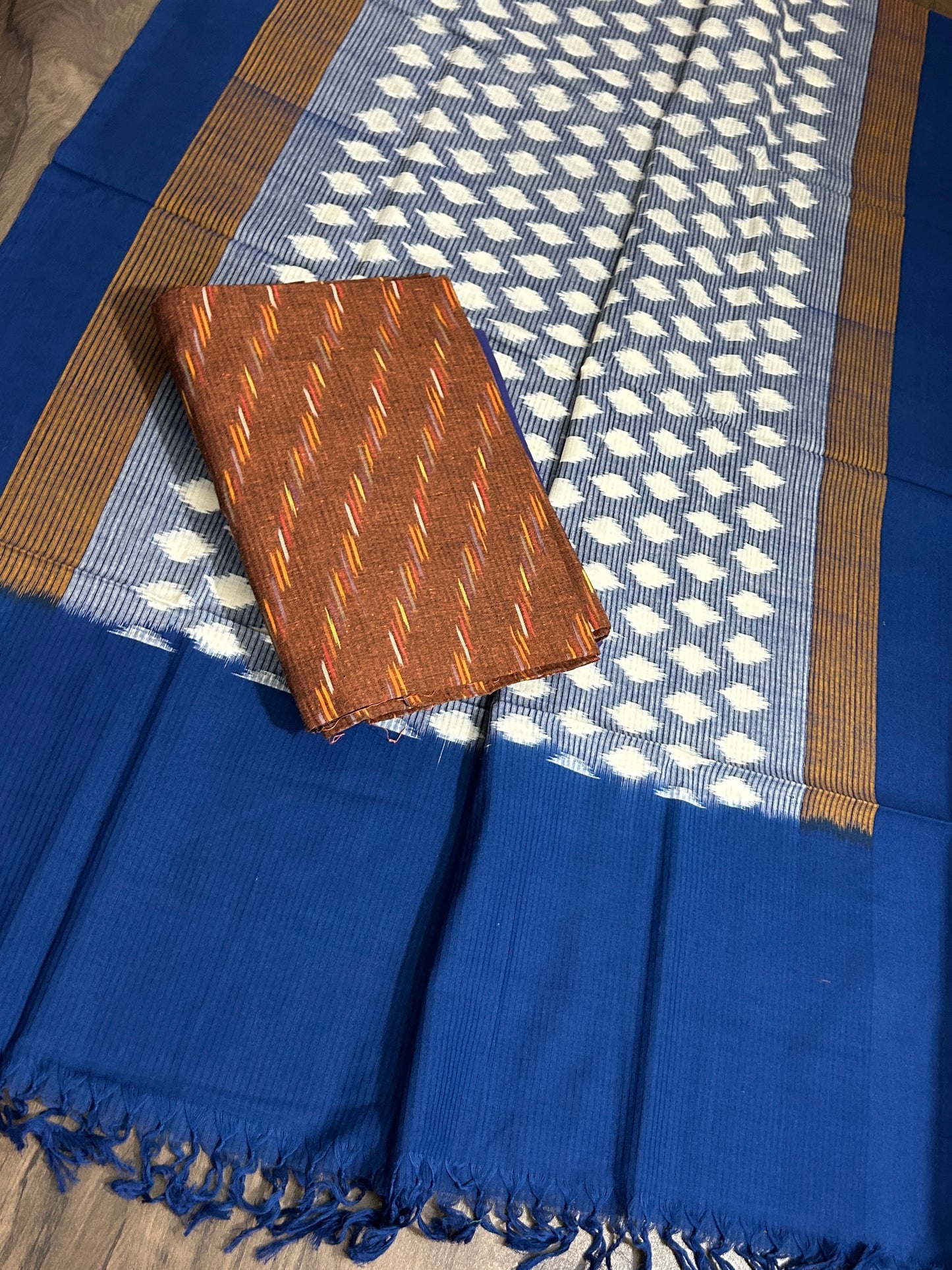 Double Ikat Cotton Dress Material