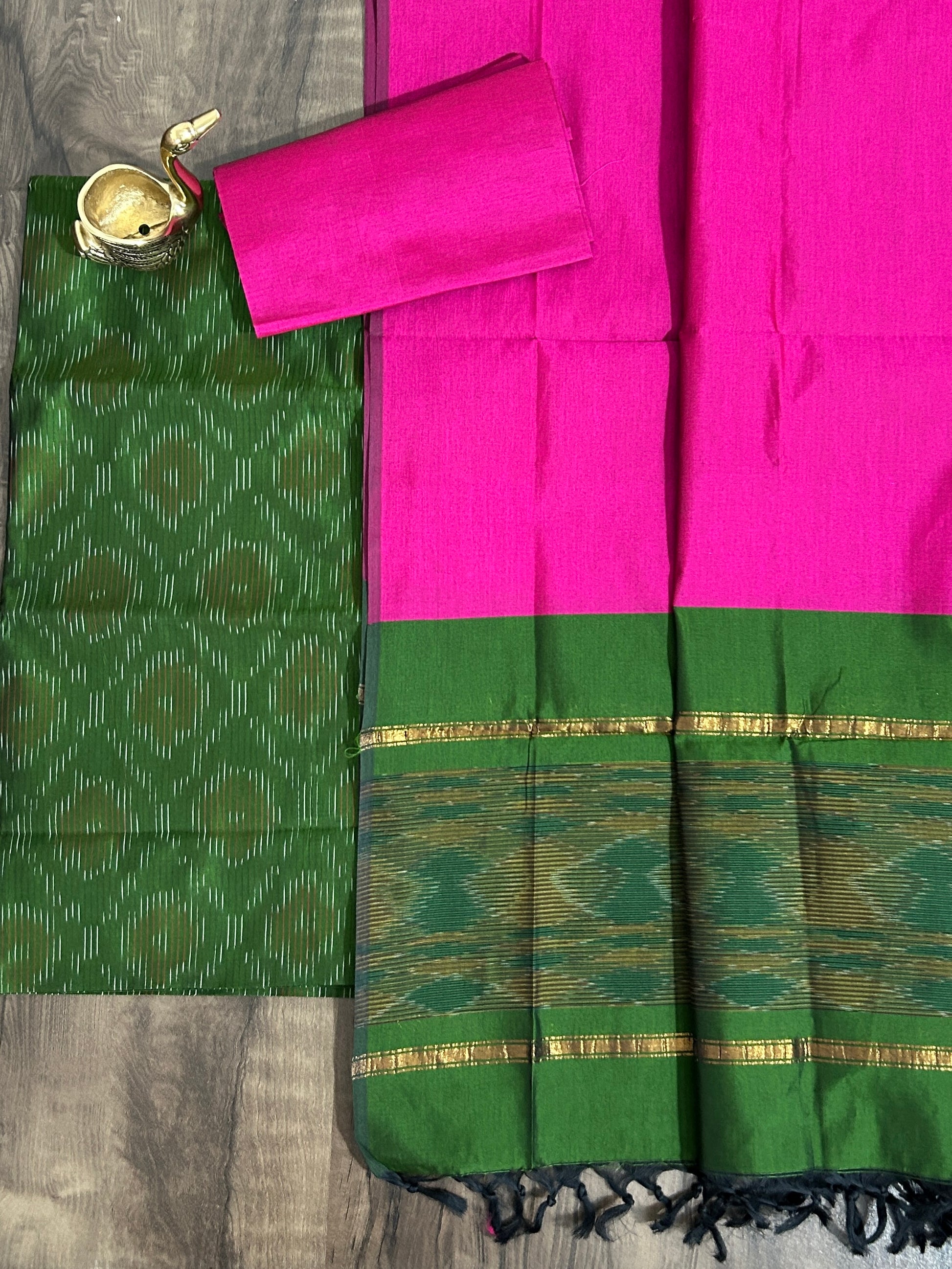 Ikat Cotton Silk Dress Material