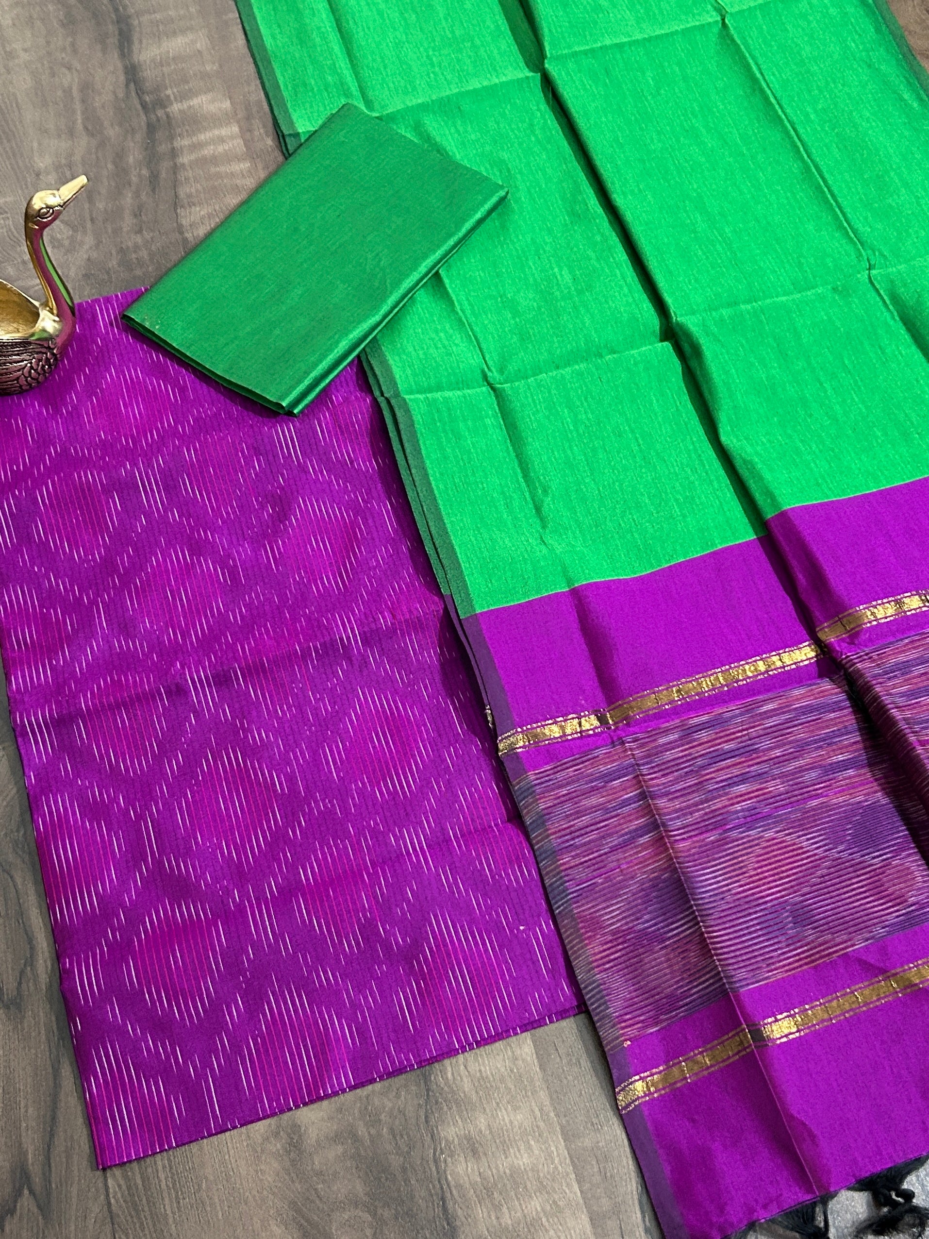 Ikat Cotton Silk Dress Material