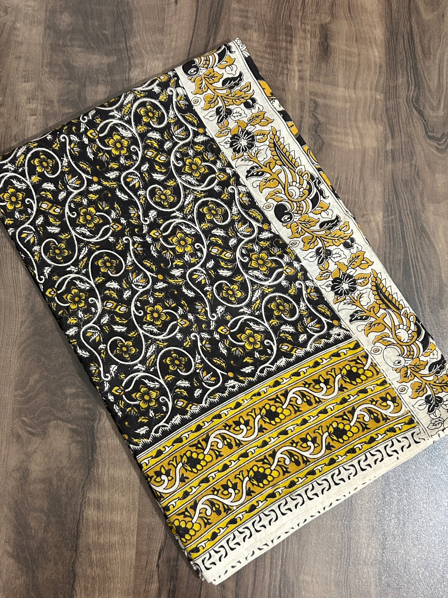 Kalamkari Cotton Saree with Blouse
