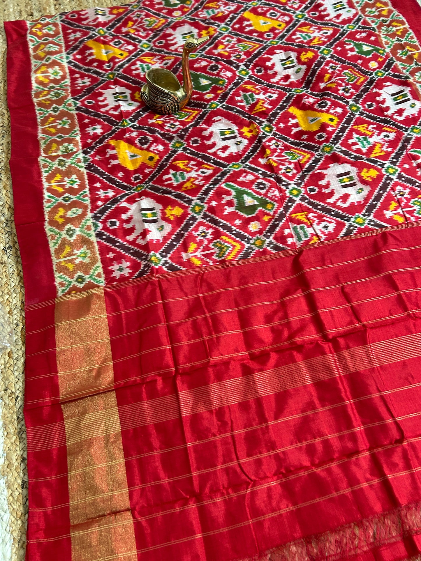 Pochampally Pure Silk Narikunj Dupatta