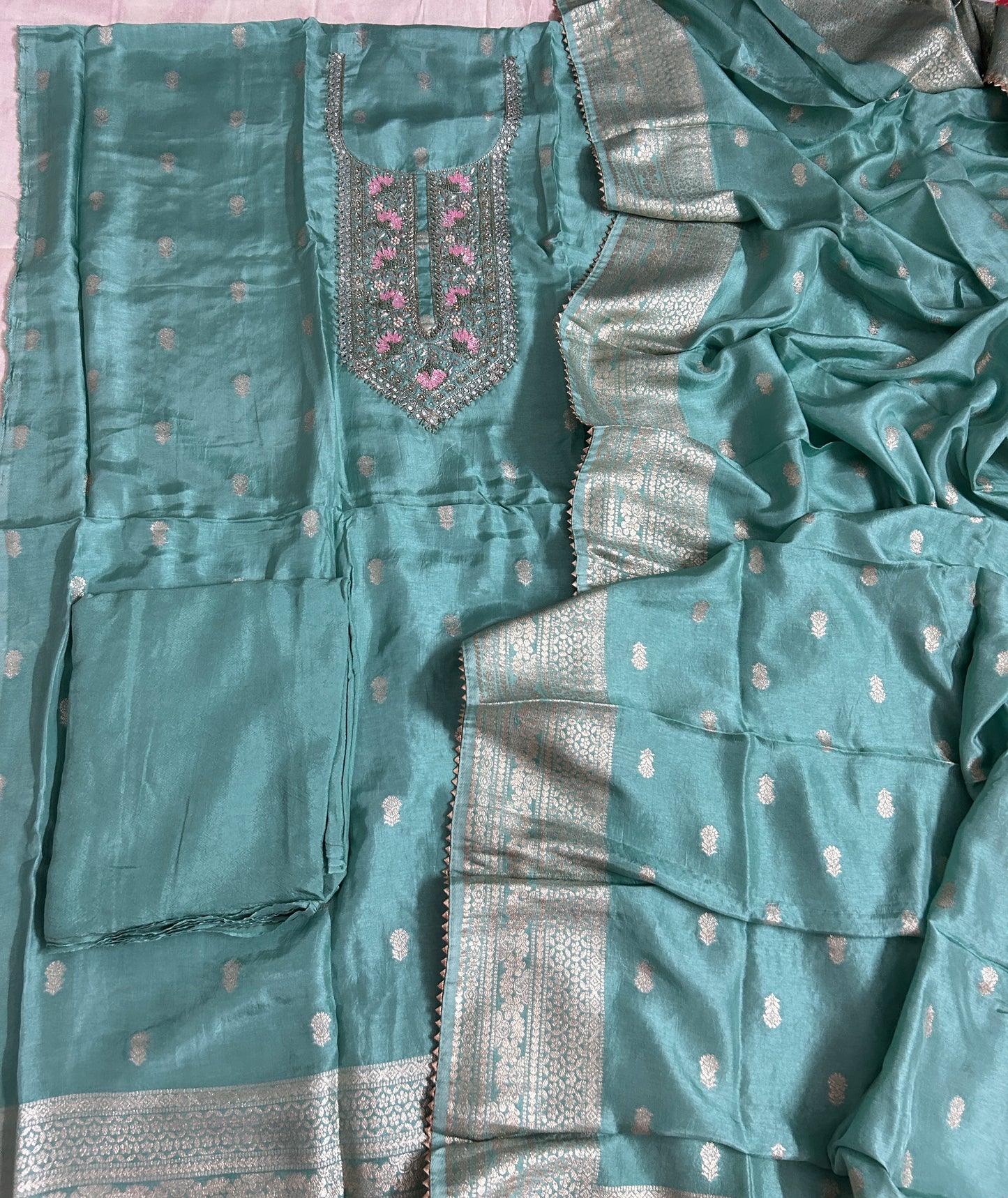 Soft Silk Embroidered Dress Material
