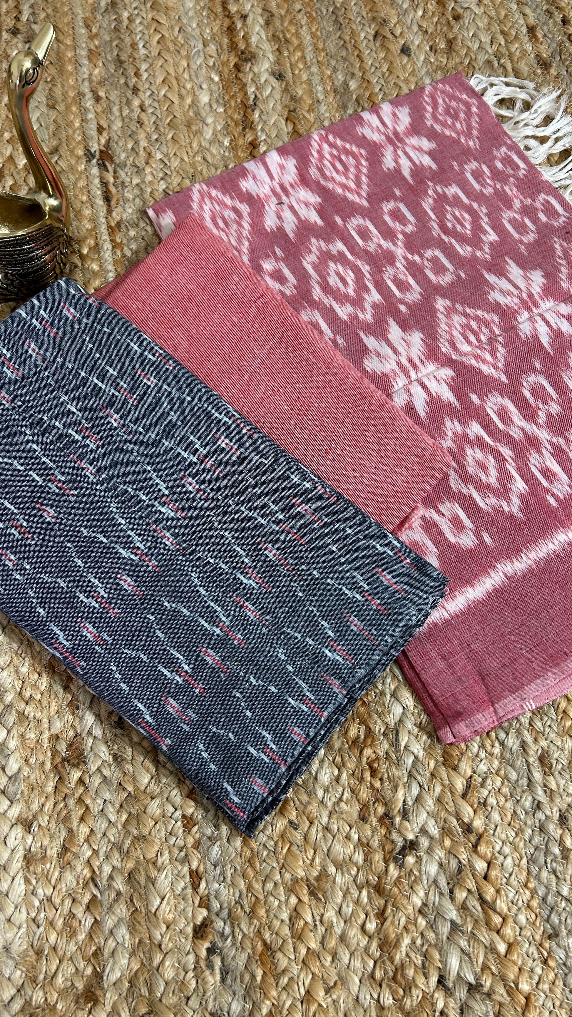 Double Ikat Cotton Dress Material