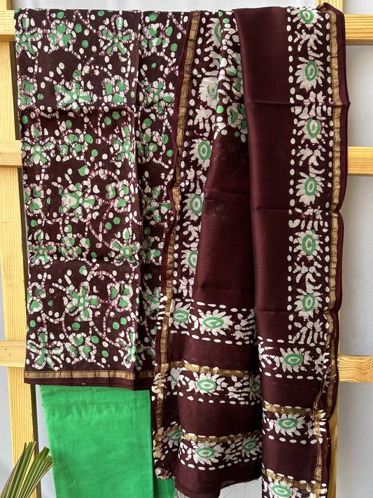 chanderi silk cotton dress material