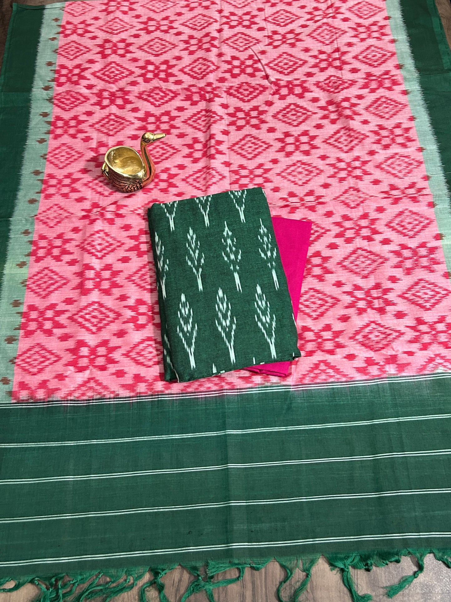 Double Ikat Cotton Dress Material