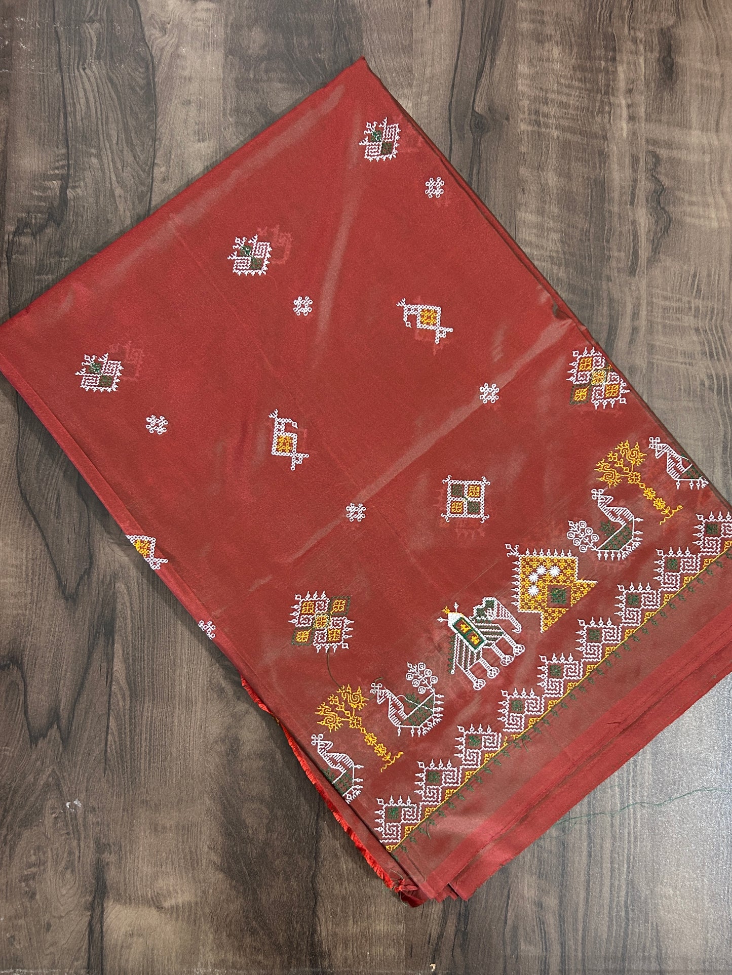 Kasuti work silk saree with blouse